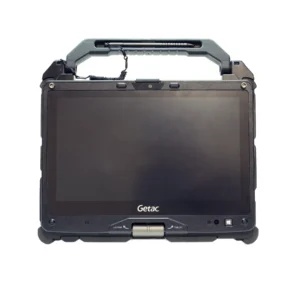 Getac V110 G5 shown in tablet mode with rotated keyboard