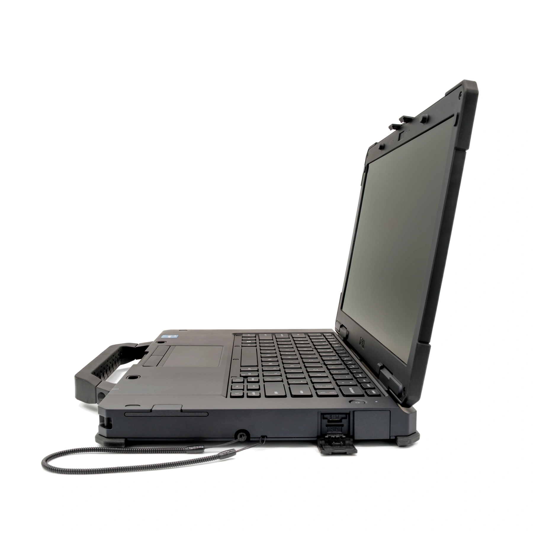 Dell Latitude 14 Rugged 5430 – Rugged Laptop with Stylus and Port Access Dell Latitude 14 Rugged 5430 right side ports open with stylus