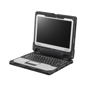 Panasonic Toughbook CF-33 MK4 rugged tablet front right view docked into detachable keyboard