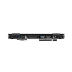 Panasonic Toughbook 55 MK3 rugged laptop back view with lid closed and rear expansion ports open