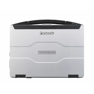 Panasonic Toughbook 55 MK3 rugged laptop top-down view with lid closed and built-in handle forward