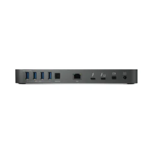 OWC Thunderbolt 3 Dock rear panel showing dual Thunderbolt 3, Mini DisplayPort, USB-A ports, Gigabit Ethernet and S/PDIF