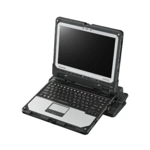 Panasonic Toughbook CF-33 tablet docked in desktop docking station